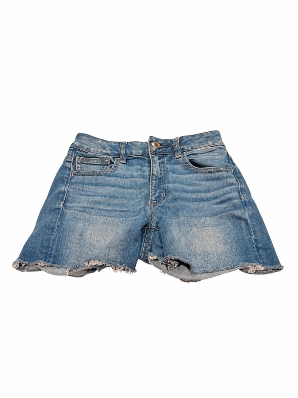 American Eagle Hi-Rise Shortie Denim Women’s Cutoff Shorts Size 2